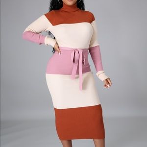 Color Block Sweater Dress